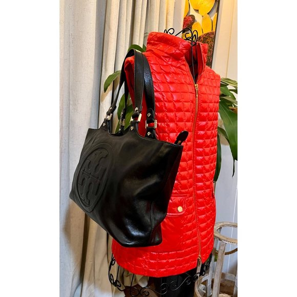 ♦️AUTHENTIC TORY BURCH BLACK BOMBE SATCHEL/SHOULDER BAG - Picture 15 of 16